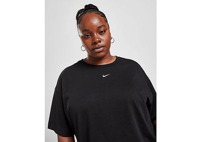 Nike Haut à manches courtes oversize Nike Sportswear Essential pour Femme (grande taille) - Black/White, Black/White