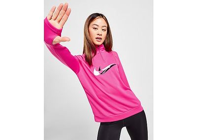 Nike Haut de running intermédiaire à 1/4 de zip Nike Dri-FIT Swoosh Run pour Femme - Active Pink/Black/White