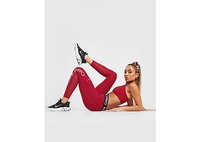 Nike Legging de training taille mi-basse à motif Nike Pro Dri-FIT pour Femme - Mystic Hibiscus/Black/White
