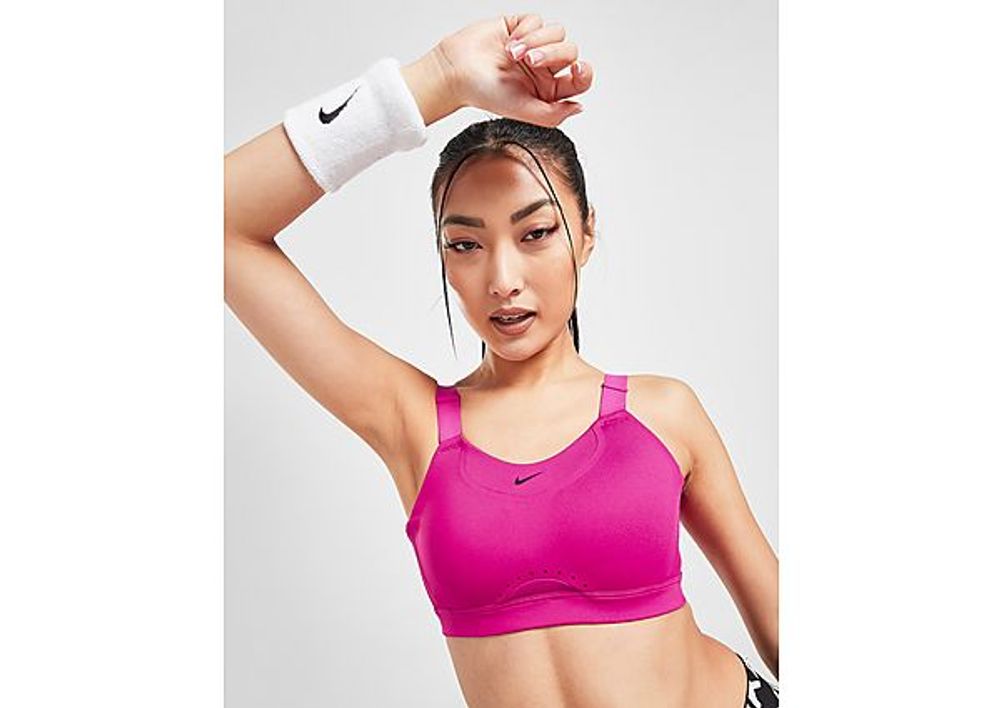 Nike Brassière de sport rembourrée ajustable à maintien supérieur Nike Dri-FIT Alpha pour Femme - Active Pink/Active Pink/Mystic Hibiscus/Black