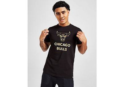 New era NBA Metallic Chicago Bulls Short Sleeve T-Shirt Black