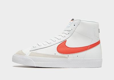 Nike Baskets Blazer Mid '77 Enfant - White/Medium Blue/Black/Habanero Red
