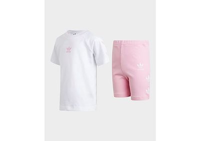 adidas Originals Girls' Repeat Trefoil T-Shirt/Shorts Set Infant