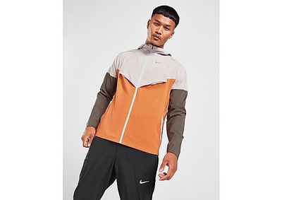 Nike Veste de running Nike Windrunner pour Homme - Light Iron Ore/Orange Trance/Olive Grey