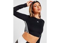 adidas Crop Top Manches Longues Training 3 bandes Femme