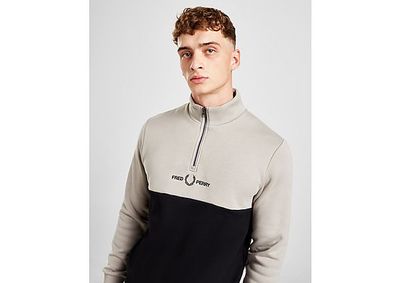 Fred Perry Sweatshirt Colour Block Zippé Brodé Homme