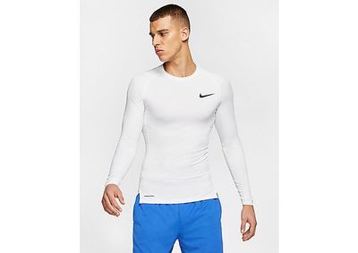 Nike T-Shirt Pro Manches Longues Homme - White/Black