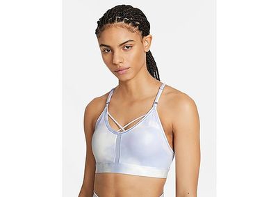 Nike Brassière de sport rembourrée à maintien léger et bretelles Nike Dri-FIT Indy Icon Clash pour Femme - Light Thistle/White