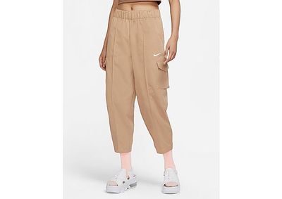 Nike Pantalon taille haute tissé galbé Nike Sportswear Essentials pour Femme - Hemp/White