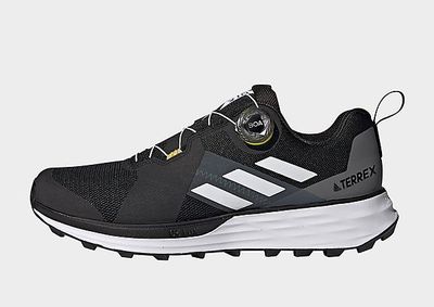 adidas Chaussure Terrex Two BOA Trail Running - Core Black / Crystal White / Solar Yellow