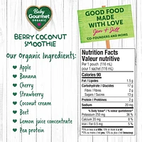 Baby Gourmet Organic Puree Berry Coconut Smoothie, Puree - 116 mL