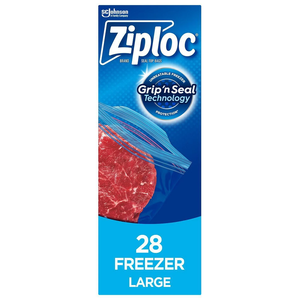 Ziploc® Freezer Bags with Stay Open Technology, Large