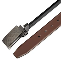 Tailored Flex by Haggar Men's Two-In-One Reversible Plaque Buckle Belt