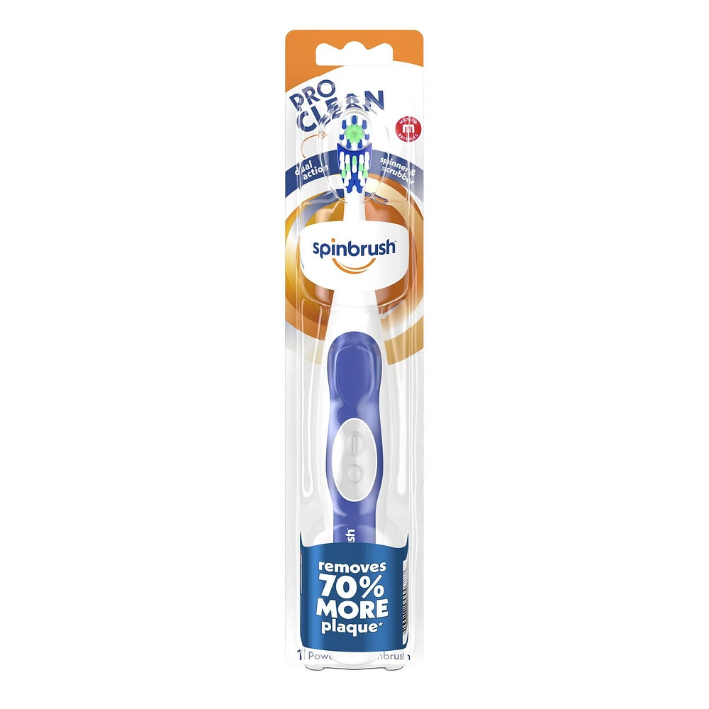 Spinbrush PRO CLEAN Toothbrush Medium, 1 Powered Toothbrush