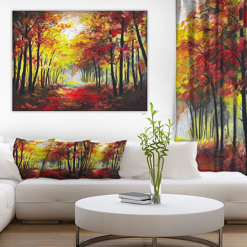 Impression sur toile « Walk Through Autumn Forest » Design Art