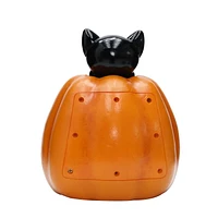 8" Plastic Peek a Boo Cat Way to Celebrate Halloween Indoor Décor