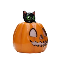 8" Plastic Peek a Boo Cat Way to Celebrate Halloween Indoor Décor