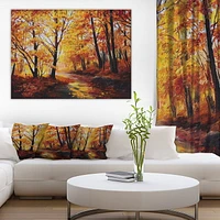 Design Art Forest in Autumn Canvas Print