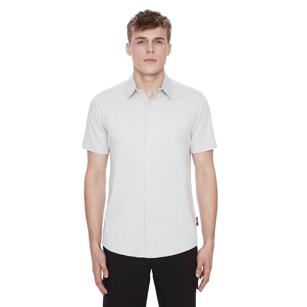 Chemise manches courtes pour homme Dark Black Tailles P-TTG