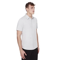 Chemise manches courtes pour homme Dark Black Tailles P-TTG