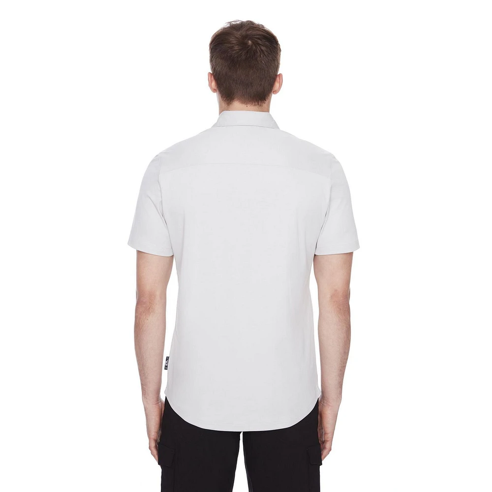 Chemise manches courtes pour homme Dark Black Tailles P-TTG