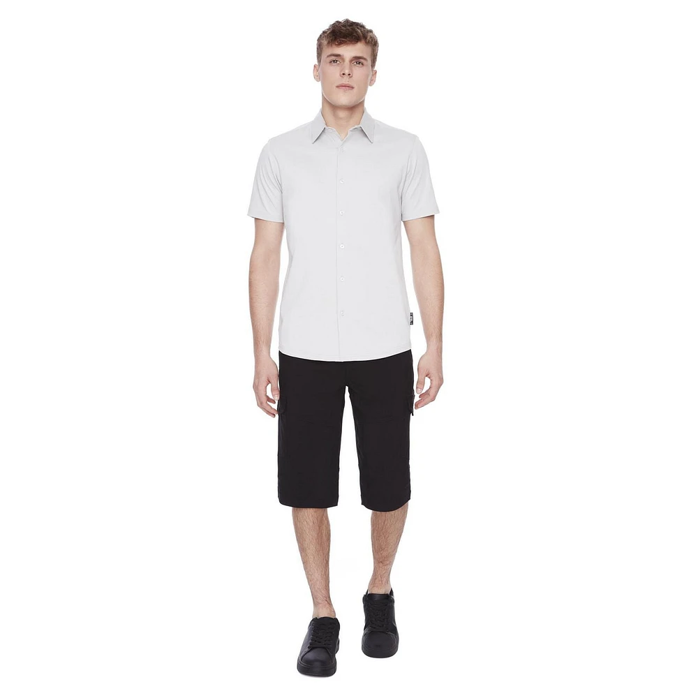 Chemise manches courtes pour homme Dark Black Tailles P-TTG