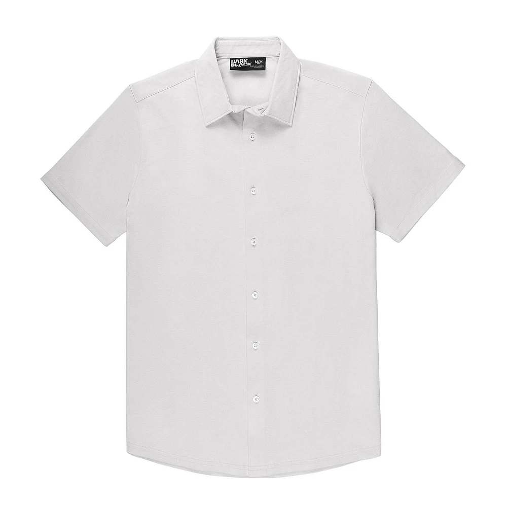 Chemise manches courtes pour homme Dark Black Tailles P-TTG