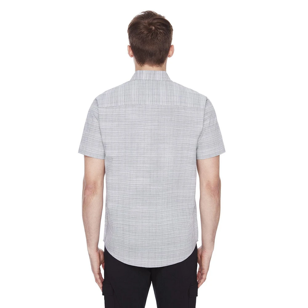 Chemise manches courtes avec poche pour homme Dark Black Tailles P-TTG
