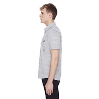 Chemise manches courtes avec poche pour homme Dark Black Tailles P-TTG
