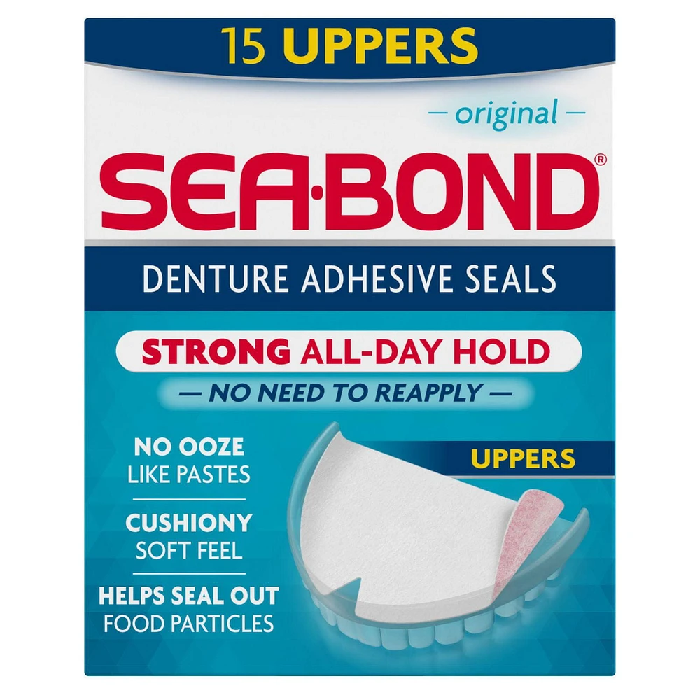 Sea-Bond Denture Adhesive Original Uppers, 15 Count