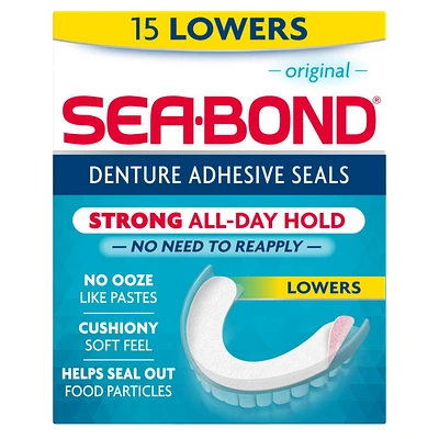 Sea-Bond Sea Bond Denture Adhesive Wafers Original, 15 Count