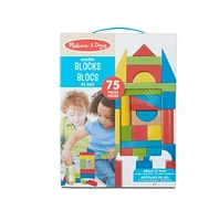 Melissa & Doug 75 Multi-Colored Wooden Blocks, 1 to 5 years