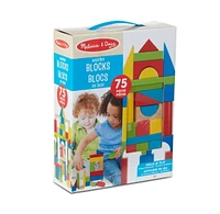 Melissa & Doug 75 Multi-Colored Wooden Blocks, 1 to 5 years