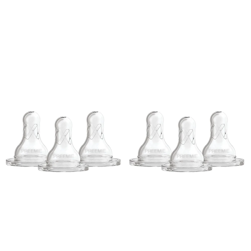 Dr. Brown's Narrow Nipple Preemie (0m+), 6-Pack, 6 Pack