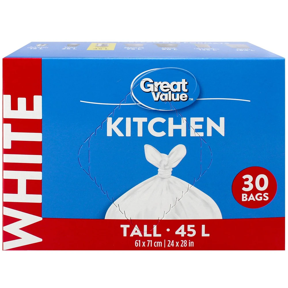 Great Value Tall Kitchen Garbage Bags