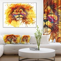 Design Art The King Watching Canvas Print