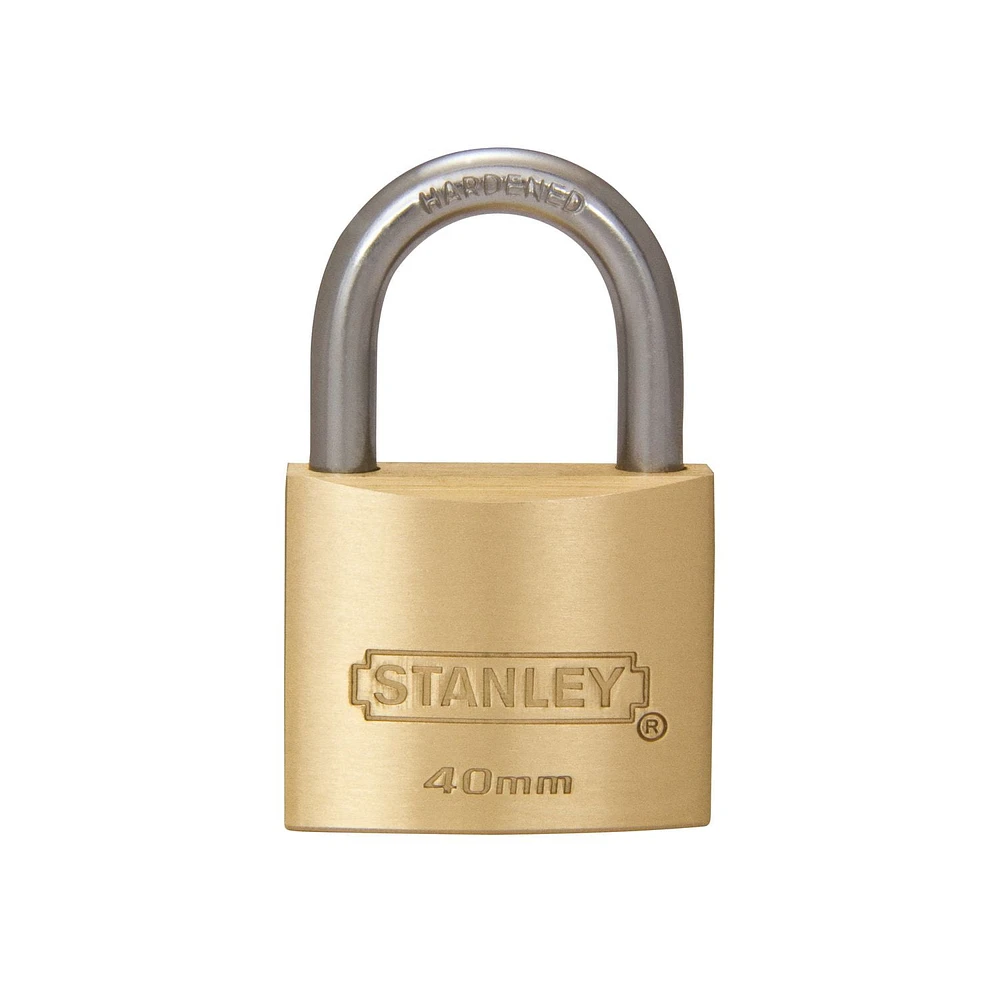 Stanley CD5640 Standard Shackle Padlock 40MM, Brass