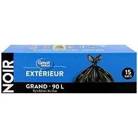 Great Value Large Outdoor Garbage Bags, 76.2 x 83.8 cm