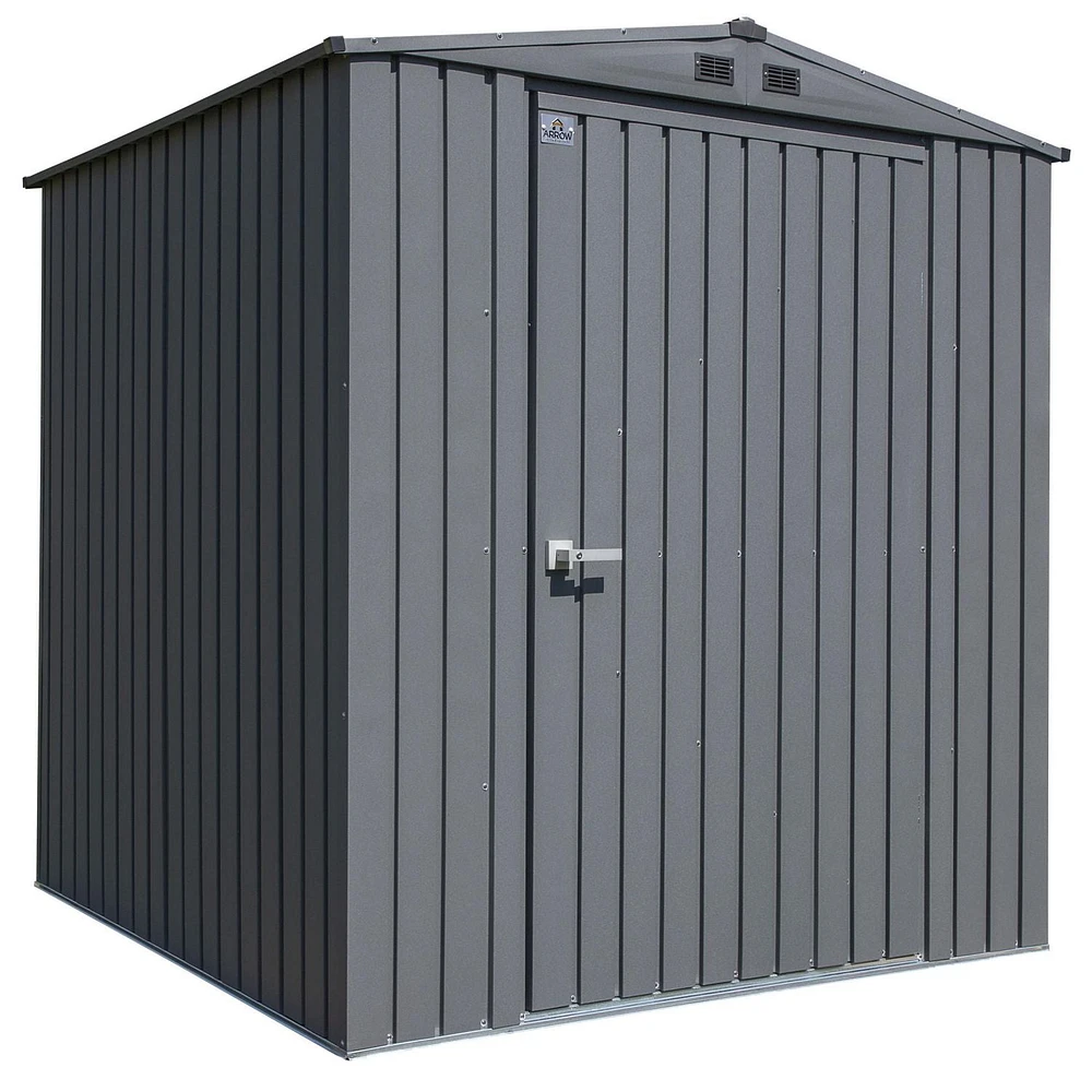 Arrow Elite - Abri de rangement en acier, 6 x 6, Anthracite