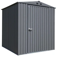 Arrow Elite Steel Storage Shed, 6x6, Anthracite