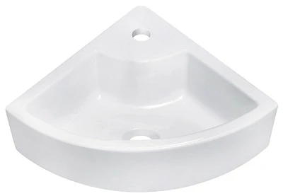 American Imaginations -in. W Above Counter White Bathroom Vessel Sink For 1 Hole Center Drilling AI