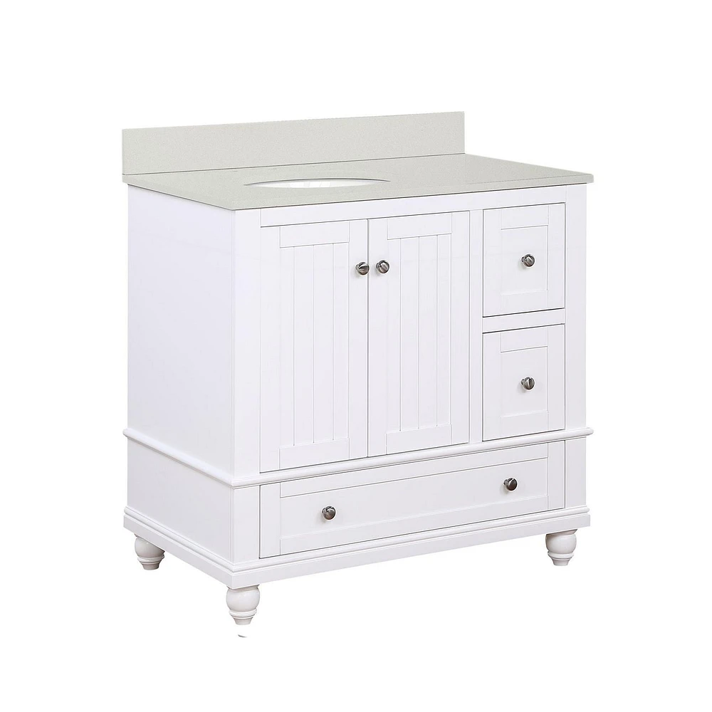 DHP Monteray Beach 36 Inch Bathroom Vanity, White