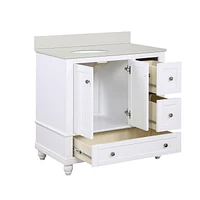 DHP Monteray Beach 36 Inch Bathroom Vanity, White