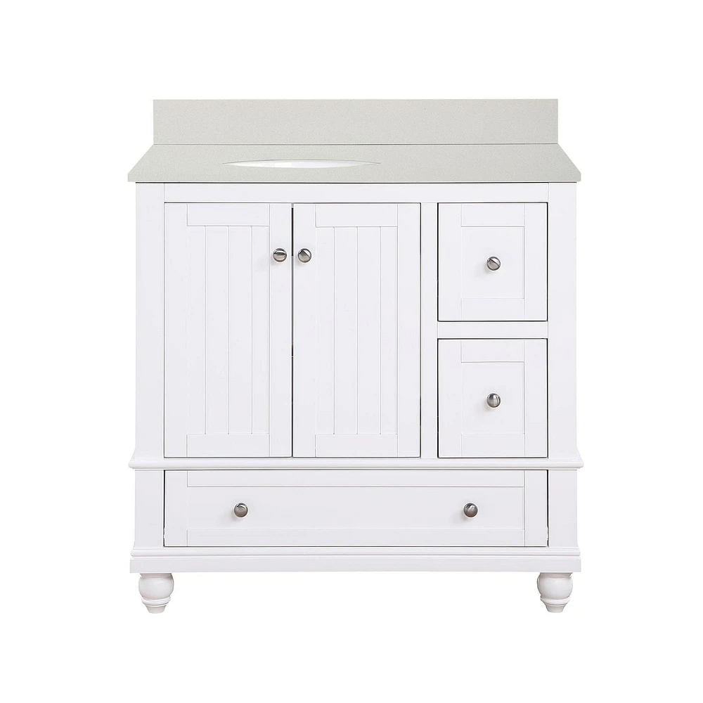 DHP Monteray Beach 36 Inch Bathroom Vanity, White