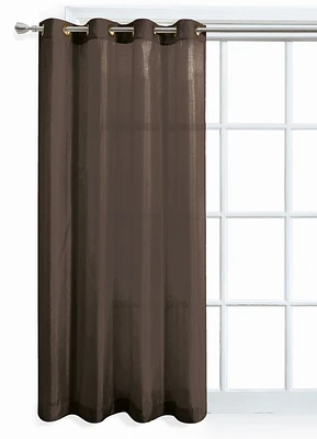 Mainstays Faux Silk Chocolate Window Panel, 1 Panel, 54" W x 84" L