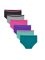 Fruit of the Loom Girls' Seamless Brief Underwear, 6-pack, Sizes 6-16