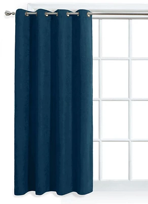 Mainstays Faux Suede Blue Window Panel