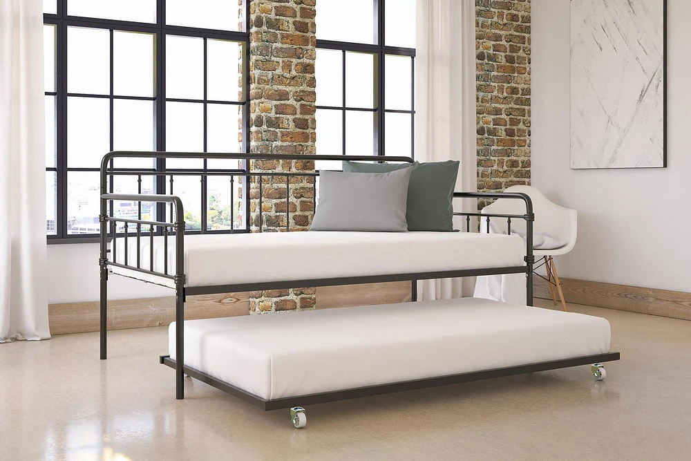 DHP Wallace Metal Daybed with Trundle