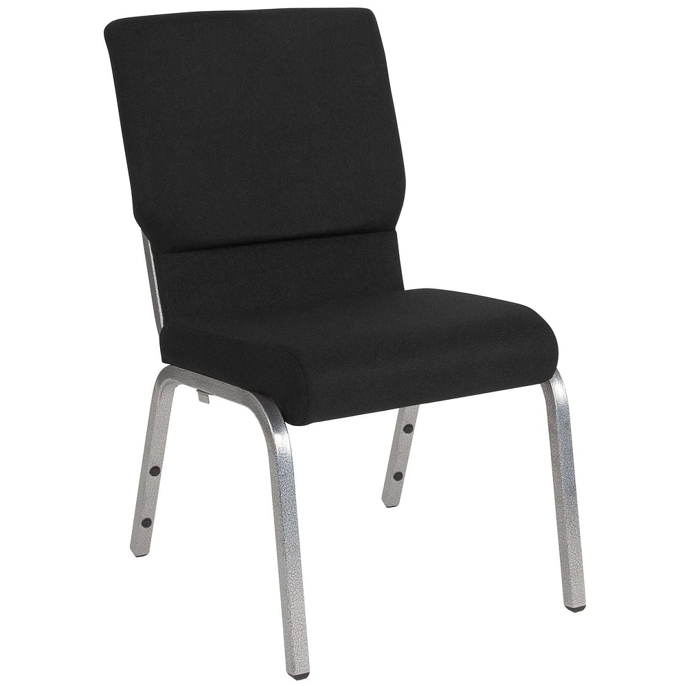 Flash Furniture Hercules Series Black Fabric Stacking Church Chair