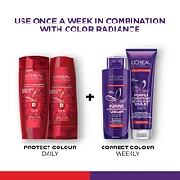 L’Oreal Paris Hair Expertise Color Radiance Purple Conditioner, Neutralizes Unwanted Yellow And Orange Tones